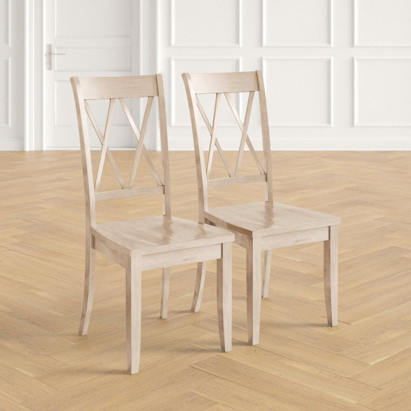 Eshell 19'' H Solid Wood Side Chair, White Sand