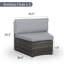 Chaise d'extérieur courbée avec coussins Krishelle