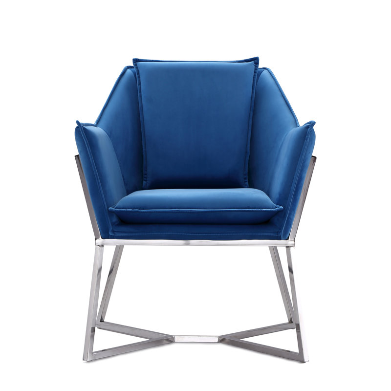Aubie 28" Wide Velvet Armchair, Blue