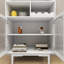 Armoire à vin de salon avec porte-bouteilles et porte en verre, armoire de rangement décorative pour la maison