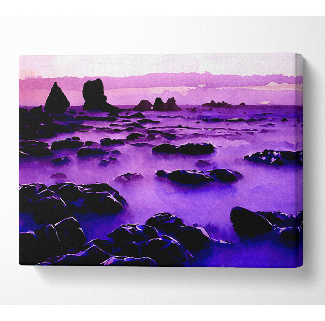 Rocky Purple Mist - Kunstdrucke auf Segeltuch