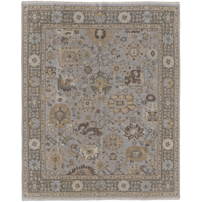 Performance Wool Oriental Indoor Rug, Round 8'