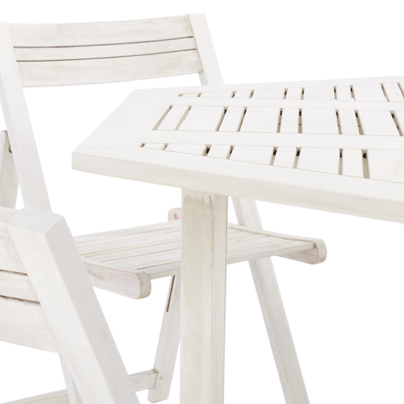 Ensemble repas hexagonal pour 4 personnes de 40,9 po de longueur Lagarde, Blanc