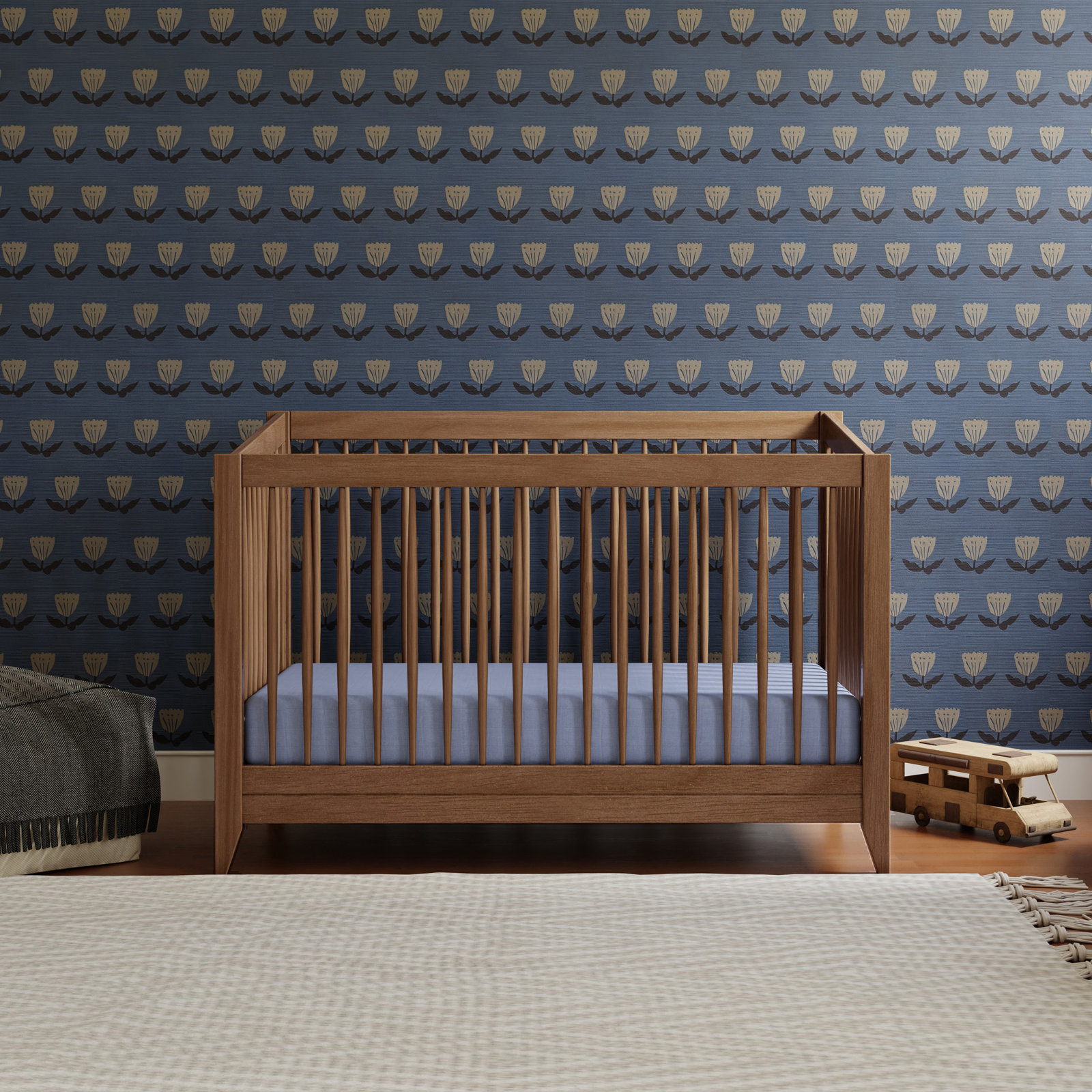 Sprout Pine 4-in-1 Convertible Crib, Natural Walnut