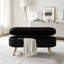 Banc de rangement avec repose-pieds ovale-130059817