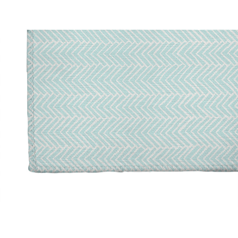 Chevron Snug Activity Mat, Light Blue/Blue, Rectangle 2' x 3'