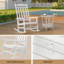 Chaise berçante d'extérieur toutes saisons - osier, dossier inclinable, conception confortable avec coussins-784817259