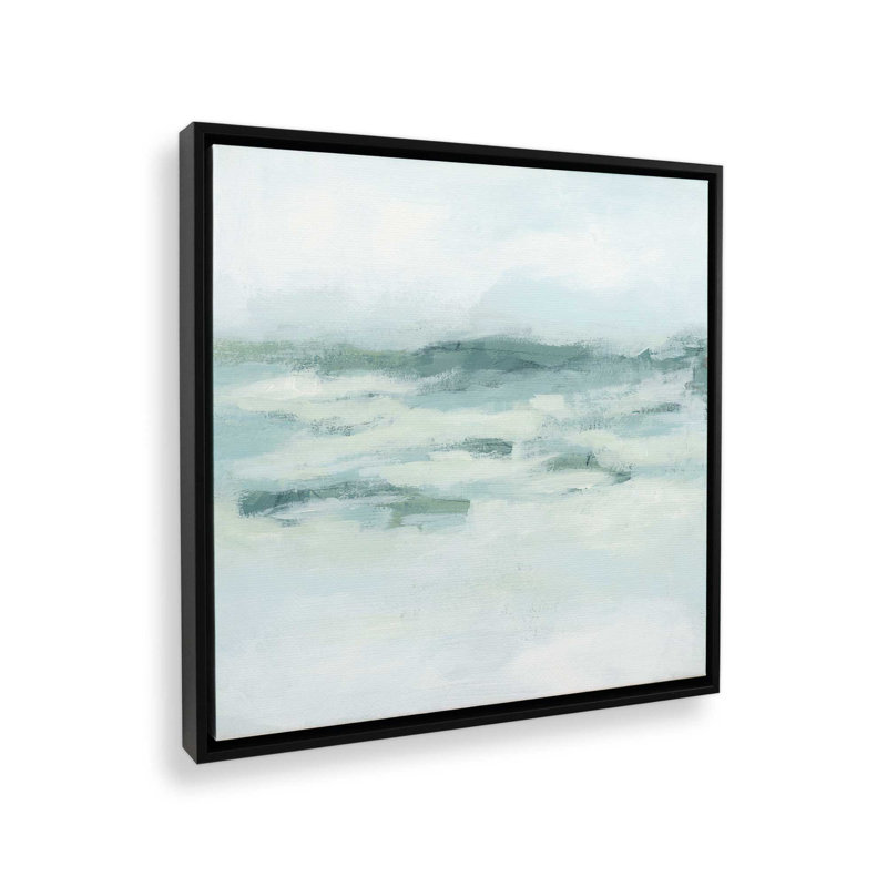«Gentle Aqua Ocean I», H 12,75 po x l 12,75 po, Noir satiné