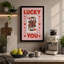 Lucky You Retro - Wrapped Canvas-1437686360-1437686364