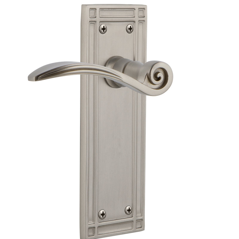 Mission Plate Privacy (Bed & Bath) with Swan Lever, 2.375", Satin Nickel