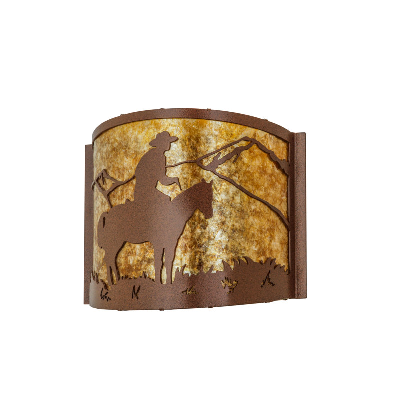Applique murale encastrée 1 lumière Cowboy, Rouille