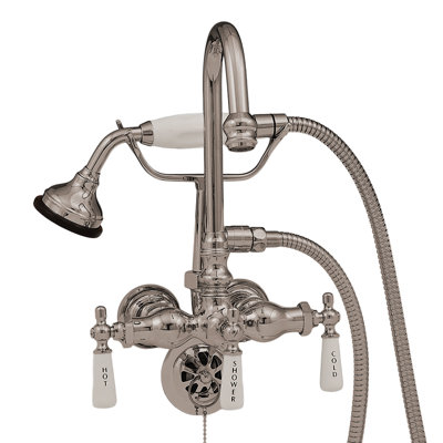 Tub Mount Gooseneck Faucet with Handheld (P0402) by Strom Living