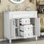Meuble-lavabo moderne 36 po avec lavabo supérieur-679305152