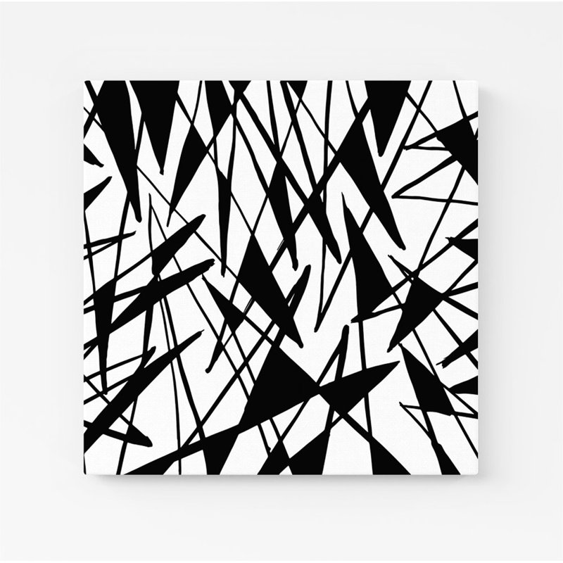 Brush Abstract Pattern - Wrapped Canvas Print, 16cm H x 16cm W x 3.8cm D