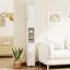 Armoire de rangement étroite pour salle de bain avec 2 portes, 2 tablettes ouvertes et porte-papier hygiénique blanc-132914726