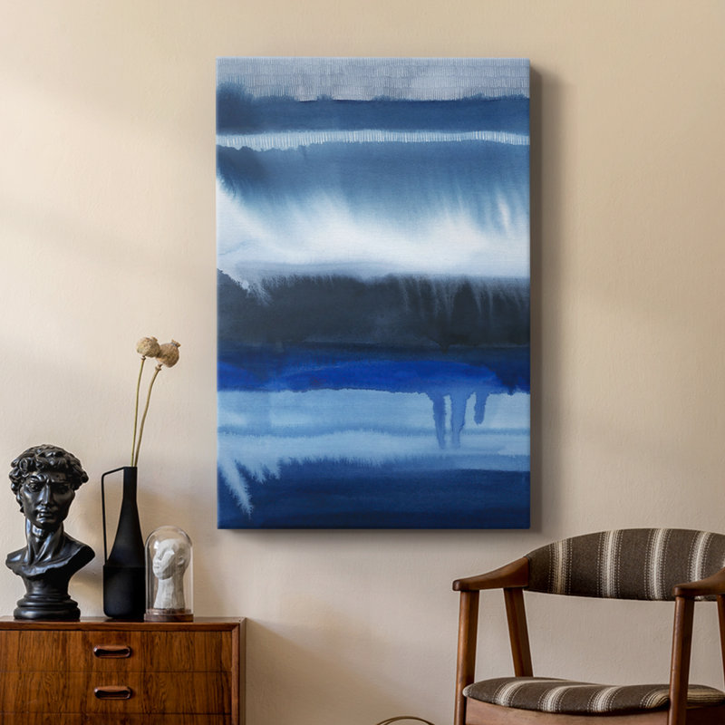 Deep Blue Shore II - galerie sur mesure Cavas, H 18 po x l 12 po