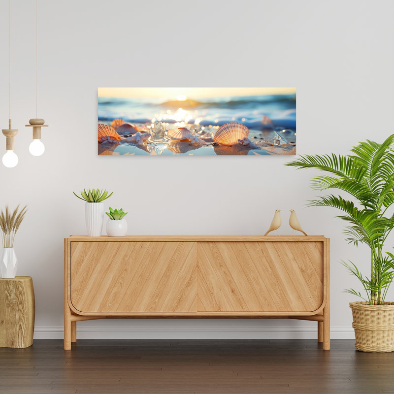 Art mural côtier abstrait serein Seaside Treasures, H 12 po x l 36 po