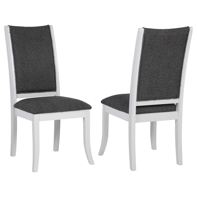 Chaise de salle à manger rembourrée Judd blanc perle