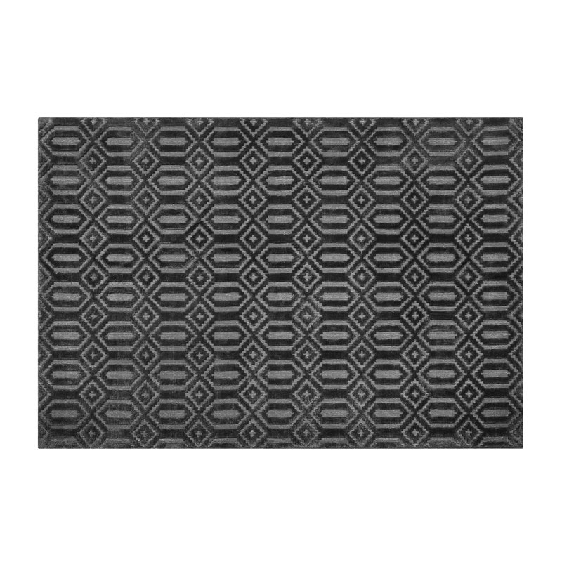 Koopman Geometric Viscose Hand Woven Area Rug, Rectangle 140cm X 200cm