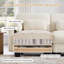 Canapés d'angle à compression, causeuse modulaire deux places en chenille beige, intérieur moderne