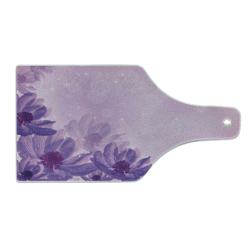 Planche à découper en verre trempé anémone Ambesonne