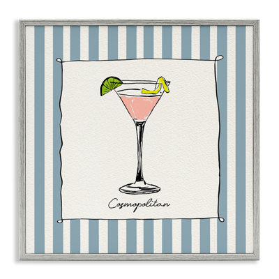 Cosmopolitan Summer Stripes Framed Giclee, design by Susan Jill