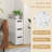 Inbox Zero 2 Pcs 3-drawer Narrow Rolling Storage Cabinet With Pull Handles Built-in Wheels