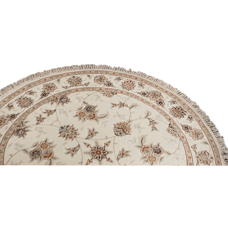 High-Quality Hand-Knotted Ivory Area Rug