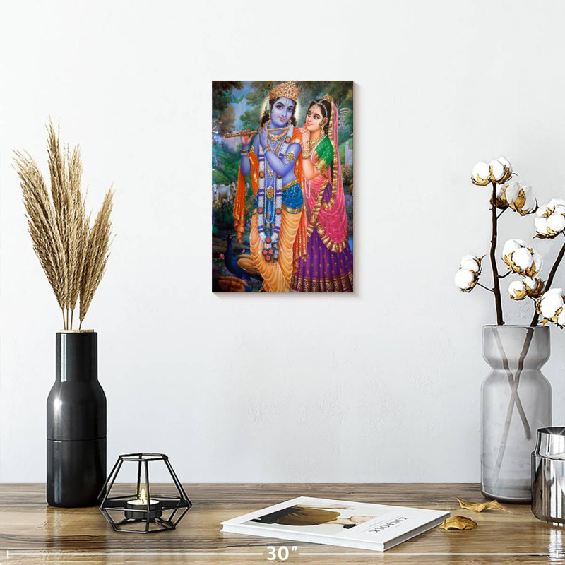 Adella Krishna et Radha, H 12 po x l 8 po