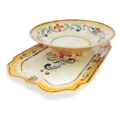 Astoria Grand Hornsby Melamine Stainless Steel Serving Bowl