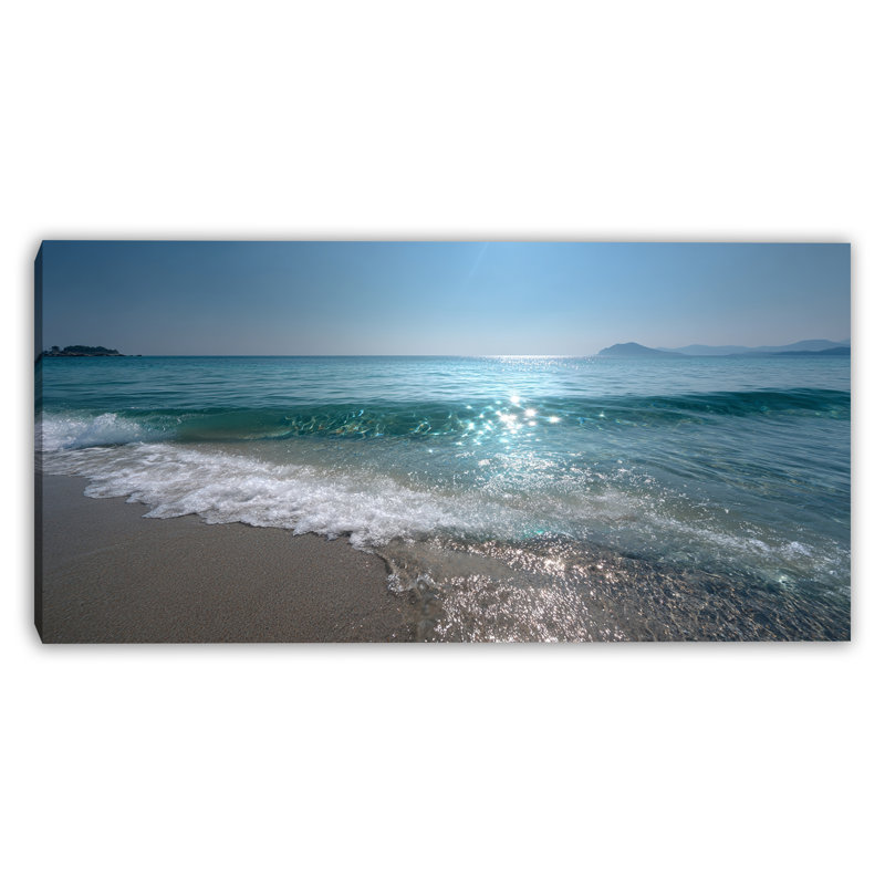 Art mural sur toile Sunlit Shoreline, H 24 po x l 48 po x P 1,5 po