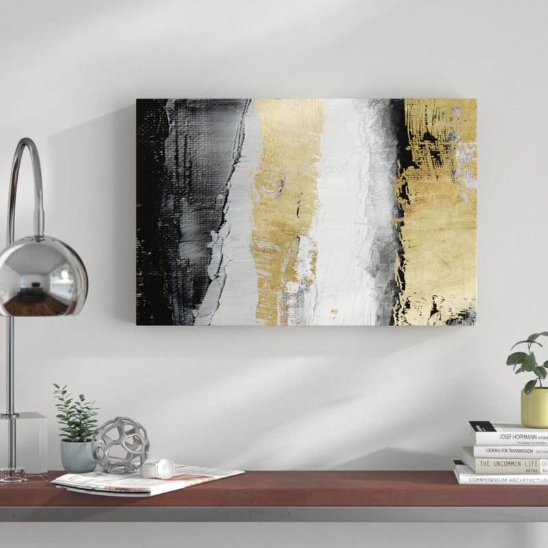" Envision And Elevate Gold ", 15" H x 10" W, Wrapped Canvas