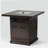 Square Fire Pit Table, Professional Propane Fire Table with Stainless Steel Lid