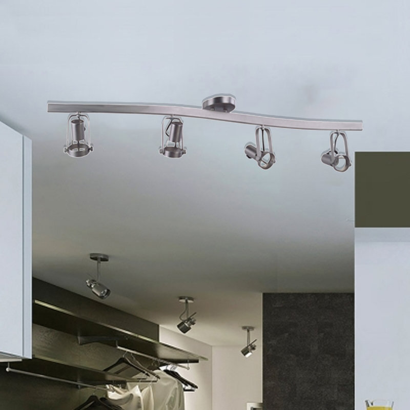 36'' 4 -Light Fixed Track Track Kit with Dimmable and Adjustable Head
