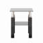 Table de bout moderne en verre trempé 1 pièce, table de bout, table carrée pour le salon