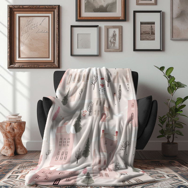 Rose bonbon - couverture de qualité supérieure 1 pièce, L 50 po x L 60 po
