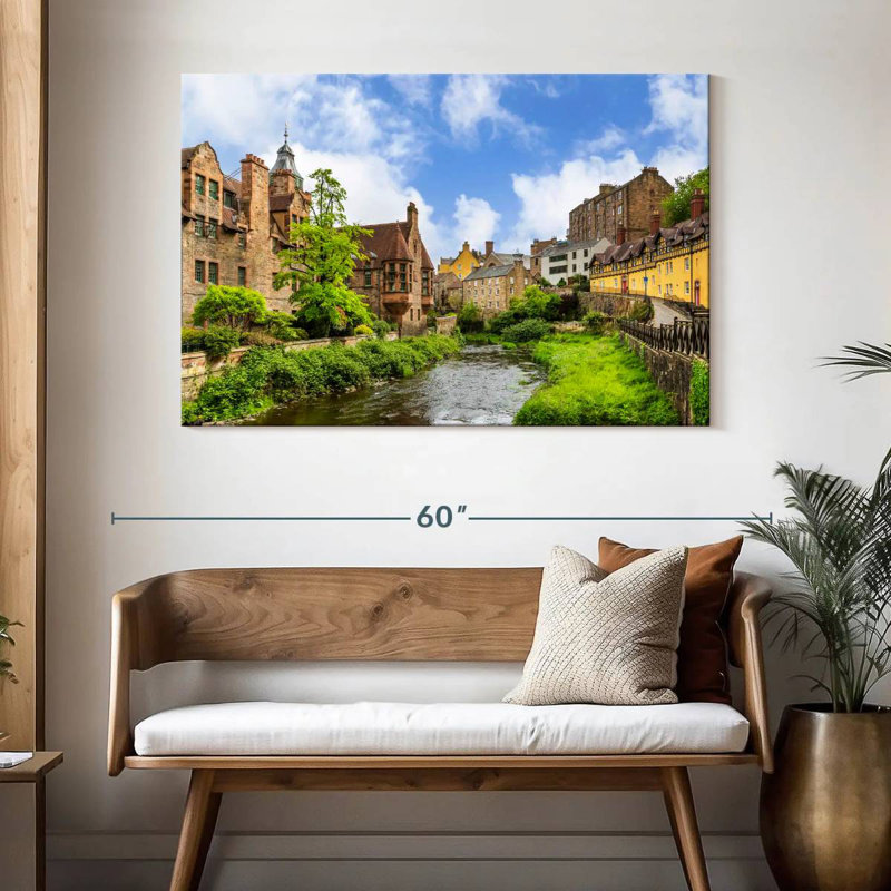 Sirecs, Edimbourg, Dean Village et l'eau de Leith, H 32 po x l 48 po
