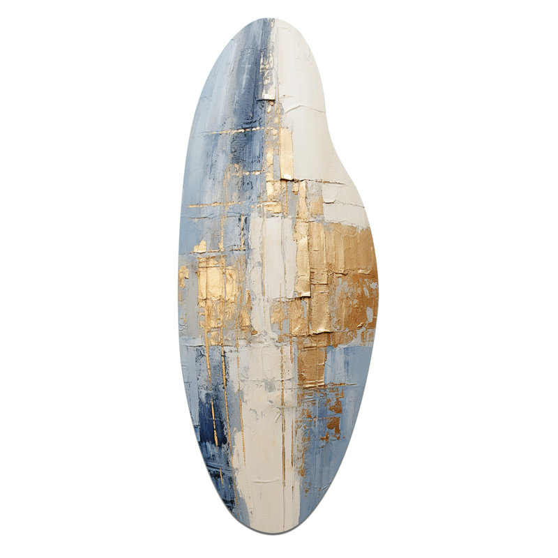 Nash - art mural asymétrique en métal de forme incurvée scandinave, H 38 po x l 15 po