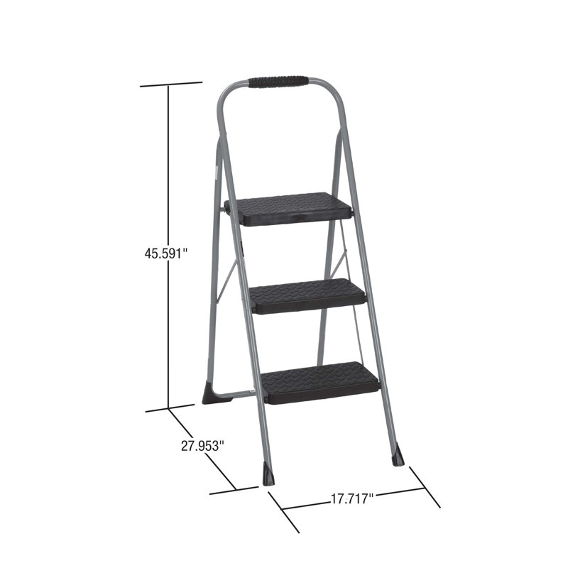 3 - Step Steel Lightweight Folding Step Ladder