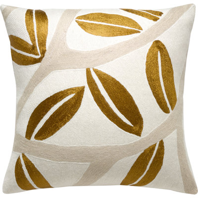 Branches Hand-Embroidered Chain Stitch Pillow