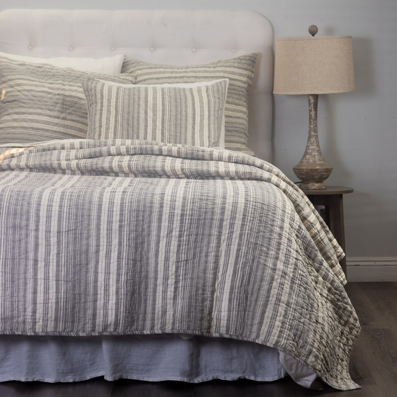 Franca Quilt, King Quilt, Gray