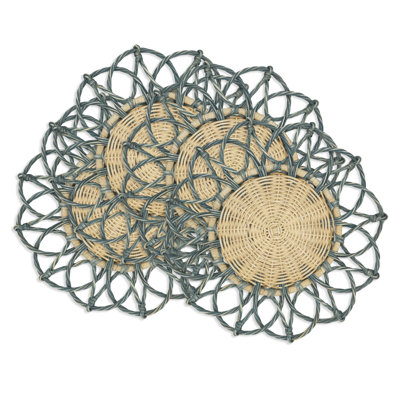 Napperon Spiral Rattan (ensemble de 4)