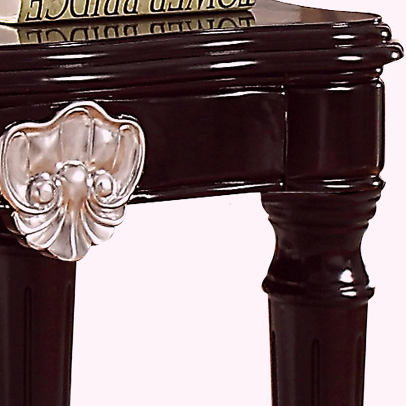 Table d'appoint à pieds rotatifs noirs