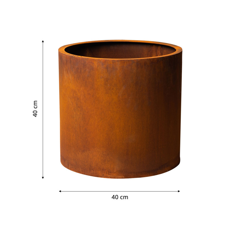 Metal Pot Planter, 40cm H x 40cm W x 40cm D