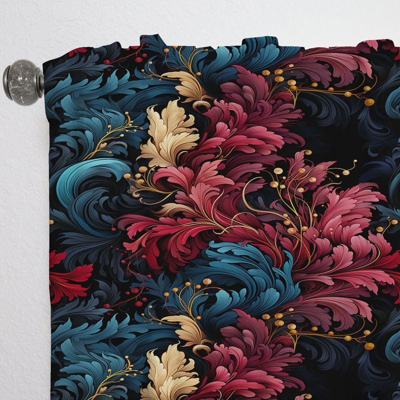 Rideau floral obscurcissant Regal, L 52 po x L 120 po