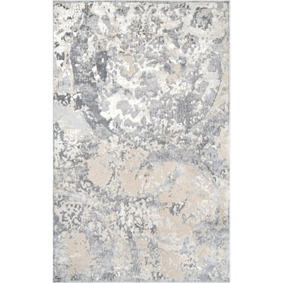 Tapis abstrait gris Kincannon