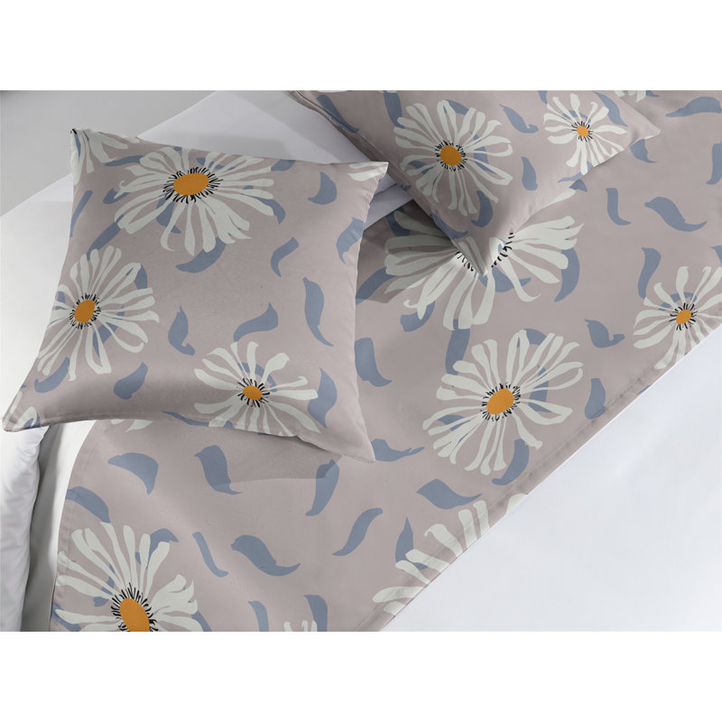 Ensemble de chemin de lit Ambesonne Daisy, Très grand lit