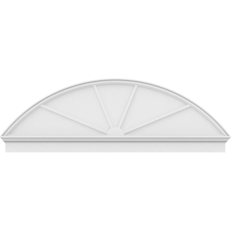 Fronton mixte en PVC de qualité architecturale à 4 branches, H 26-7 / 8 po x l 80 po x P 2-3 / 4 po