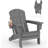 Folding Adirondack Chair with Cup Holder - All-Weather HDPE Outdoor Patio Chair, Wooden Textured Look & Foldable Design for Fire Pit, Deck, Garden, and Porch-853963779
