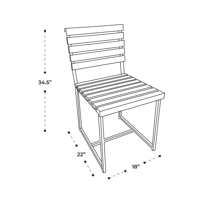 Graneau Solid Wood Side Chair